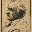 Componist en violist Edmund Severn (10 December 1862 - 14 Mei, 1942). Ets door Bernardt Wall, 1921.