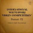 Plaatopname van de Wieniawski Violin Competition 1972 te Poznan