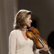 De Duitse violiste Anne-Sophie Mutter tijdens een repetitie