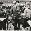 Herman Krebbers met links Christiaan Bor en rechts Emmy Verhey
