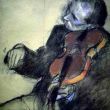 Edgar Degas - Schilderij van een violist