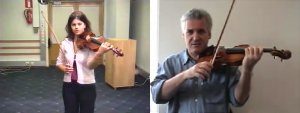 Simona Bonfiglioli and Pinchas Zukerman in asynchronous dialogue